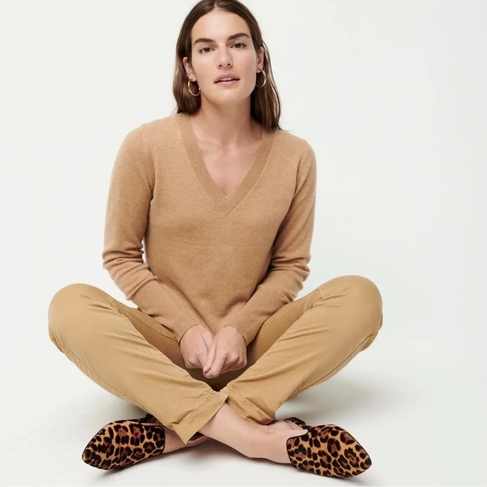 J.Crew V-neck Boyfriend Cashmere Sweater oversized small